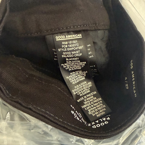 Good American Good Waist Palazzo Crop 4/27 - Picture 5 of 6